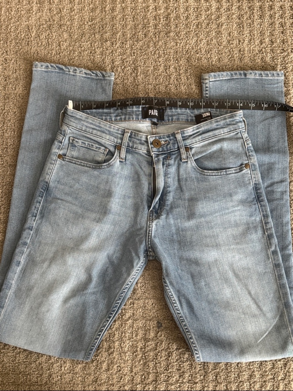 PAIGE “Federal” Sky Blue Skinny Jeans sz 30 - Picture 7 of 7